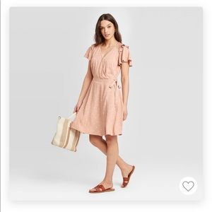 NWT Pink Wrap Dress